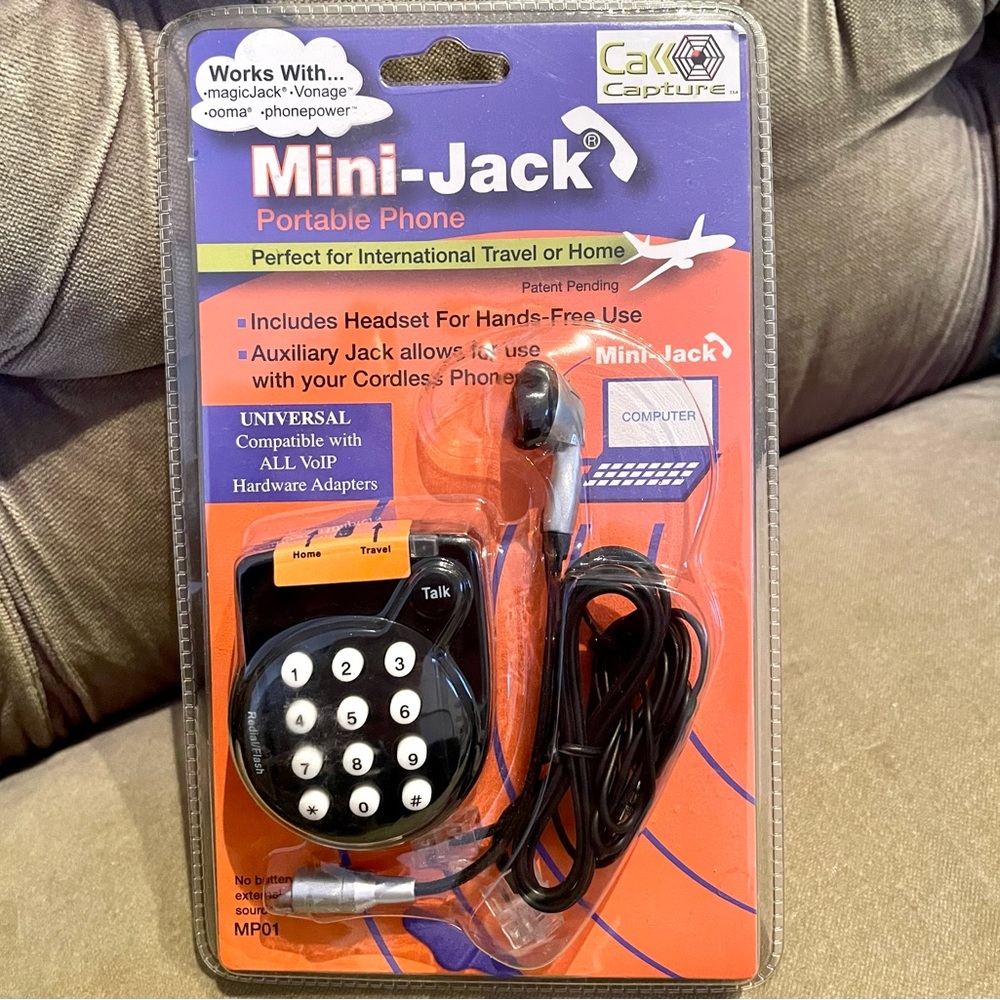 🖤 Mini Jack MP01 Portable Phone headset travel Universal VOIP internet dialer
